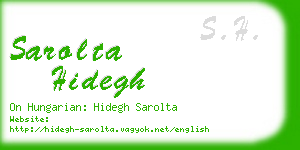 sarolta hidegh business card